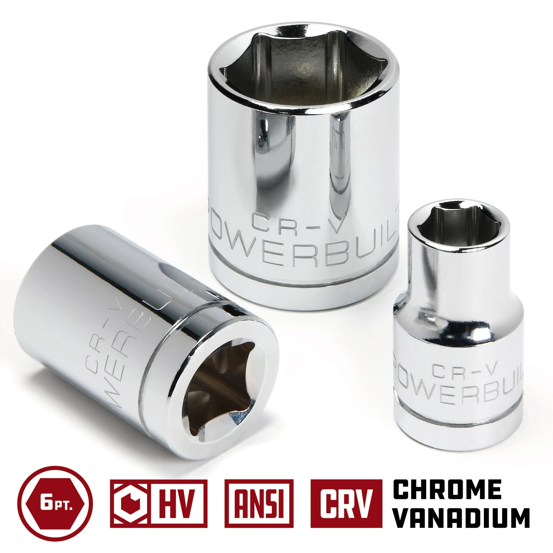 Powerbuilt 1/4 In. Dr. Sockets - SAE Shallow 5 Powerbuilt 1/4 In. Dr. Sockets - SAE Shallow - Image 3