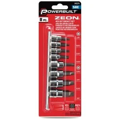 Powerbuilt 8 Piece Zeon SAE Hex Bit Socket Set For Damaged Bolts -Allspace shop 240093 pkg 20front 1800x