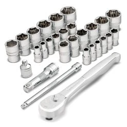 Powerbuilt 28 Piece Zeon Socket Set For Damaged Bolts