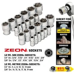 Powerbuilt 28 Piece Zeon Socket Set For Damaged Bolts -Allspace shop 240120 03 1800x