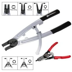 Powerbuilt 2 Piece Heavy Duty Snap-Ring Piston Ring Pliers Set
