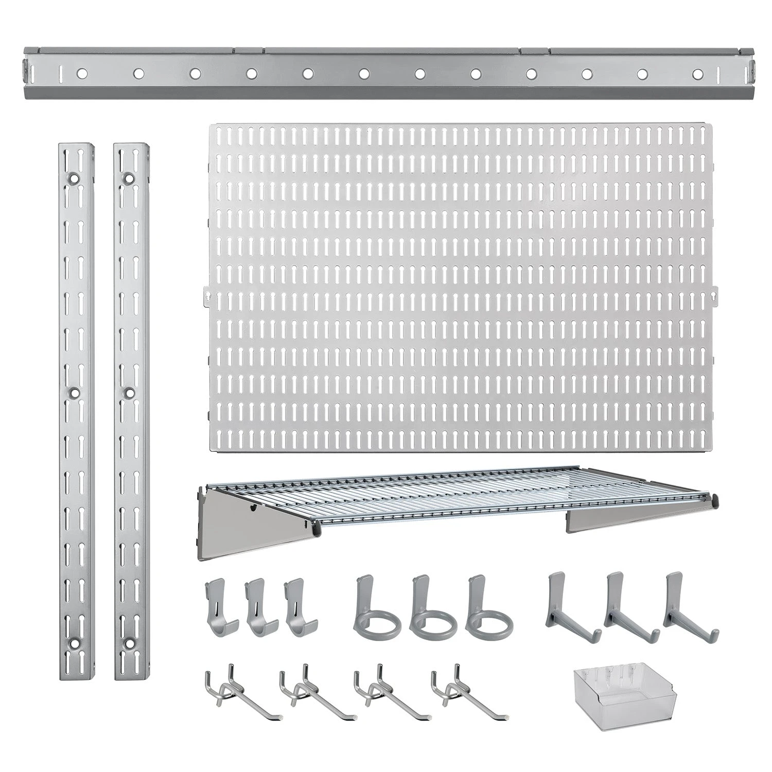 21 Pc. Garage Organizer Wall Storage System with Pegboard, Hooks and Hangers Allspace 21 Pc. Garage Organizer Wall Storage System With Pegboard, Hooks And Hangers -Allspace shop