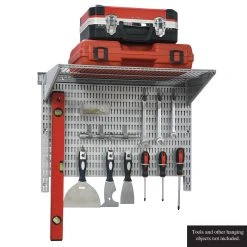 Allspace 21 Pc. Garage Organizer Wall Storage System With Pegboard, Hooks And Hangers