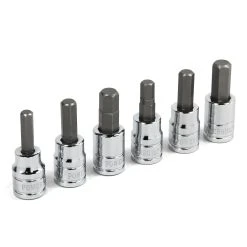Powerbuilt 6 Piece 3/8 In. Dr. SAE & Metric Hex Bit Socket Set
