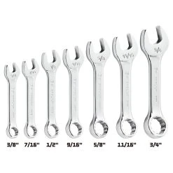 Powerbuilt 7 Piece SAE Stubby Combination Wrench Set -Allspace shop 640203 02 1800x