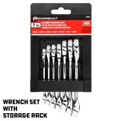 Powerbuilt 7 Piece Metric Stubby Combination Wrench Set -Allspace shop 640204 07 1800x