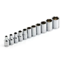Powerbuilt 11 Piece 1/4 In. Dr. SAE 6 Pt. Socket Set