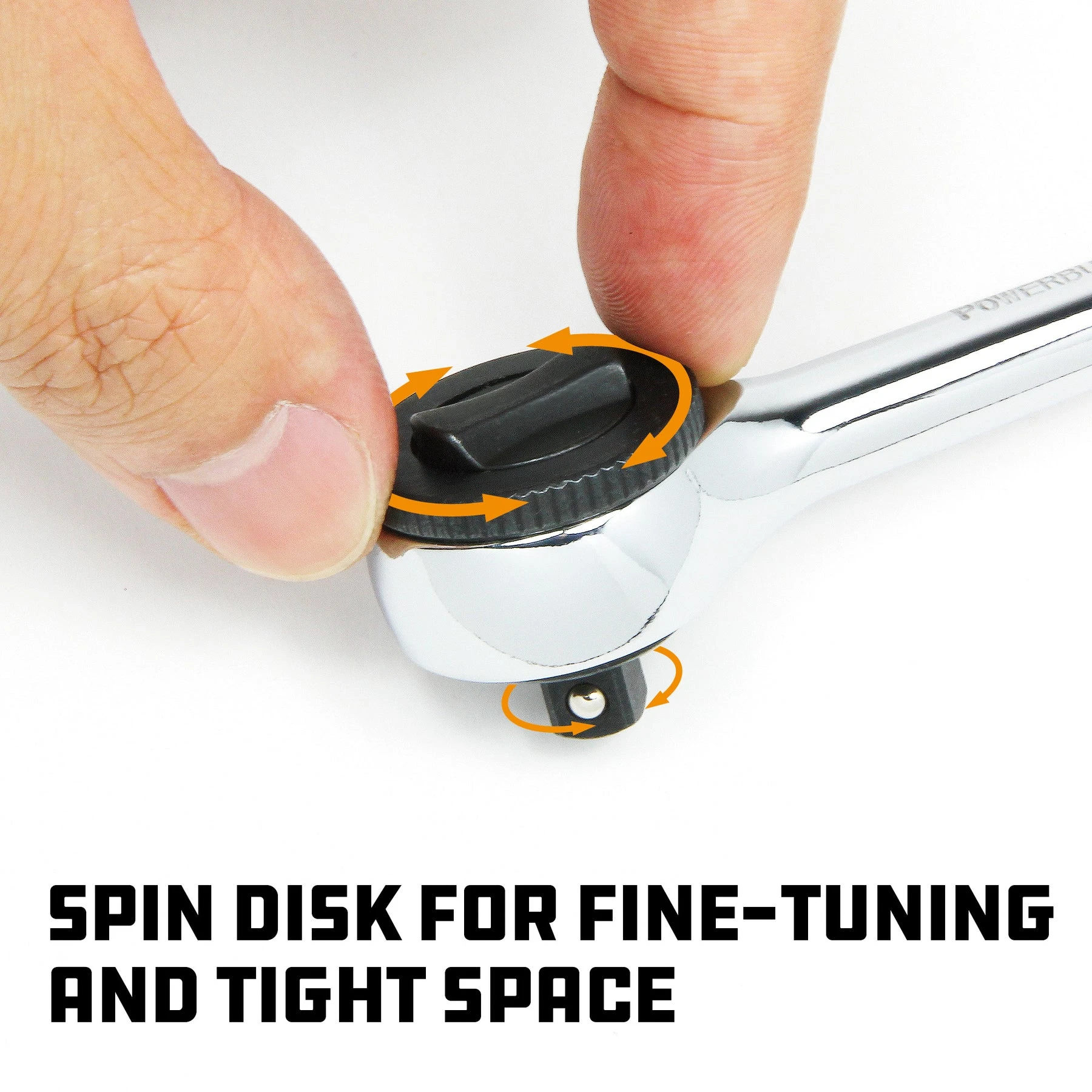 Powerbuilt 1/4 In. Dr. 24 Tooth Spin Disc Ratchet 4 Powerbuilt 1/4 In. Dr. 24 Tooth Spin Disc Ratchet - Image 2