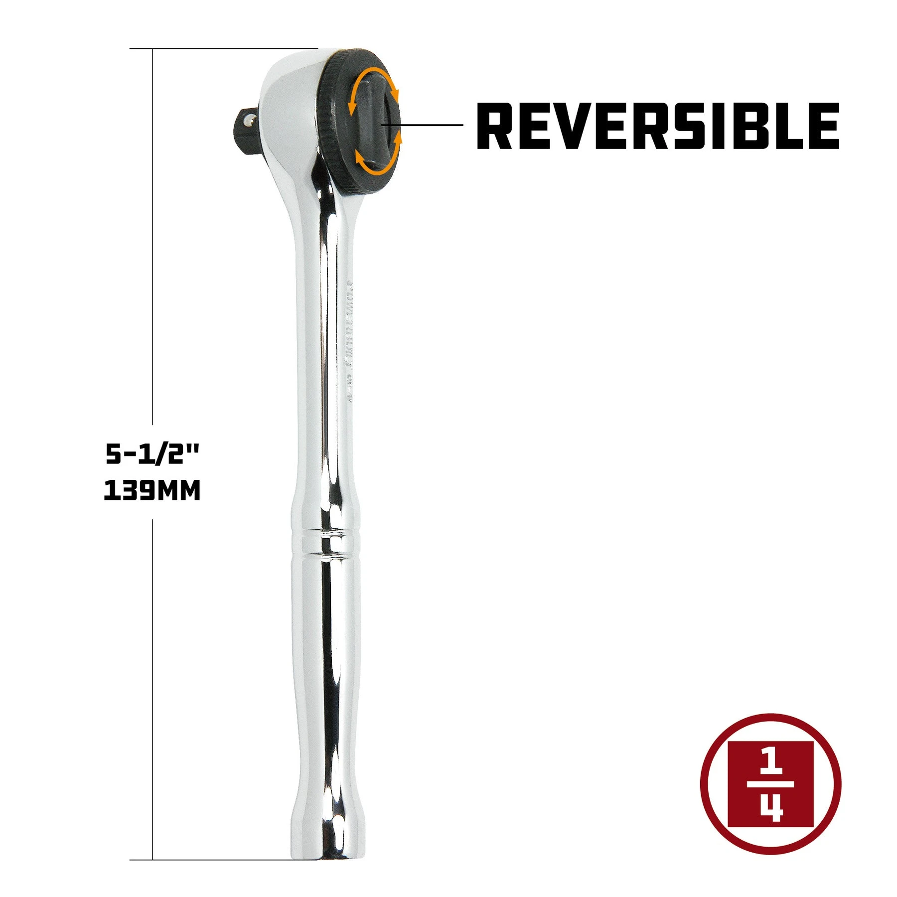 Powerbuilt 1/4 In. Dr. 24 Tooth Spin Disc Ratchet 5 Powerbuilt 1/4 In. Dr. 24 Tooth Spin Disc Ratchet - Image 3