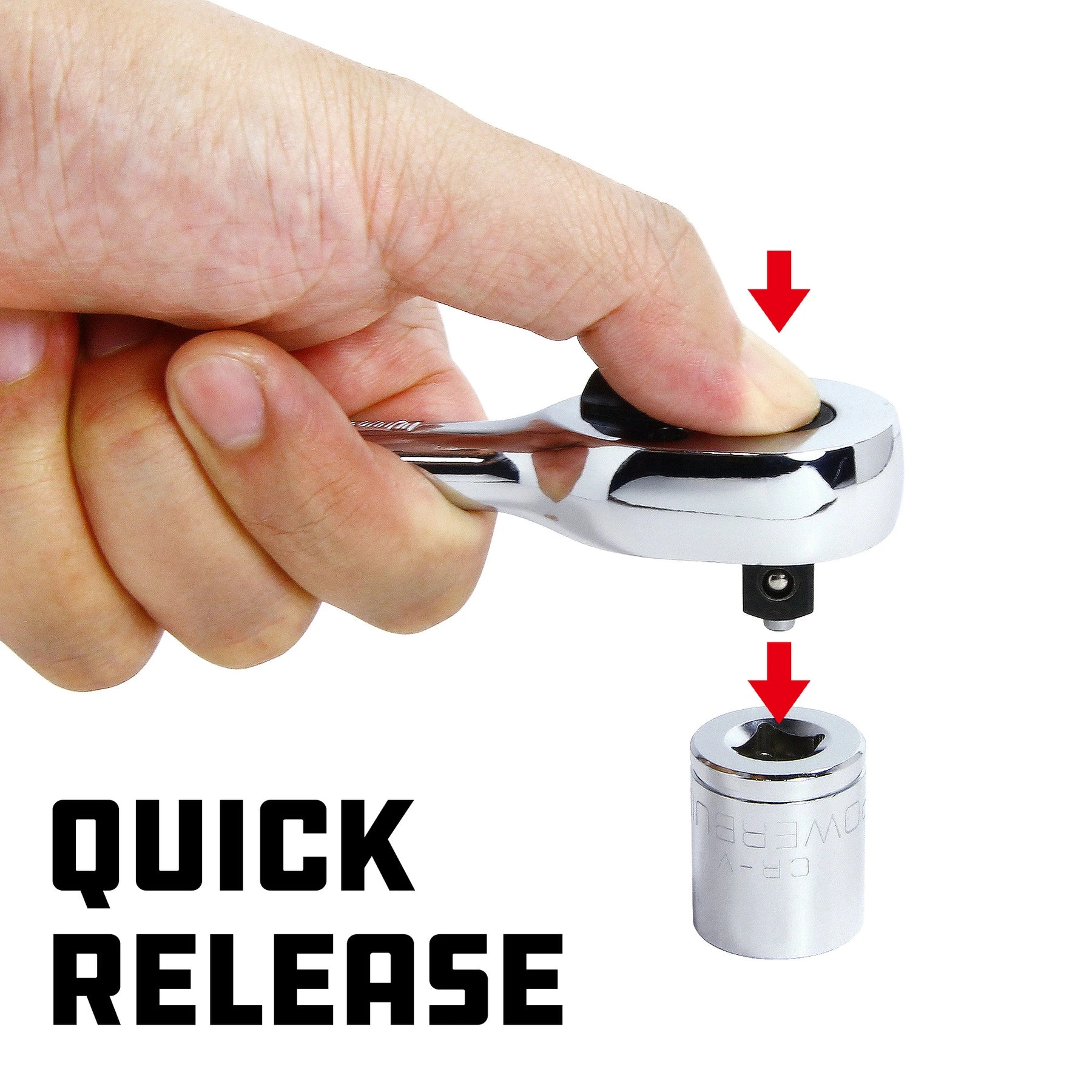 Powerbuilt 3/8 In. Dr. 36 Tooth Quick Release Ratchet 5 Powerbuilt 3/8 In. Dr. 36 Tooth Quick Release Ratchet - Image 3