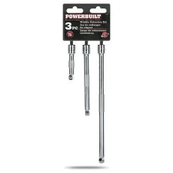 Powerbuilt 3 Piece 3/8 In. Dr. Socket Extension Bar Set - Wobble Tip -Allspace shop 640857 2 1000x