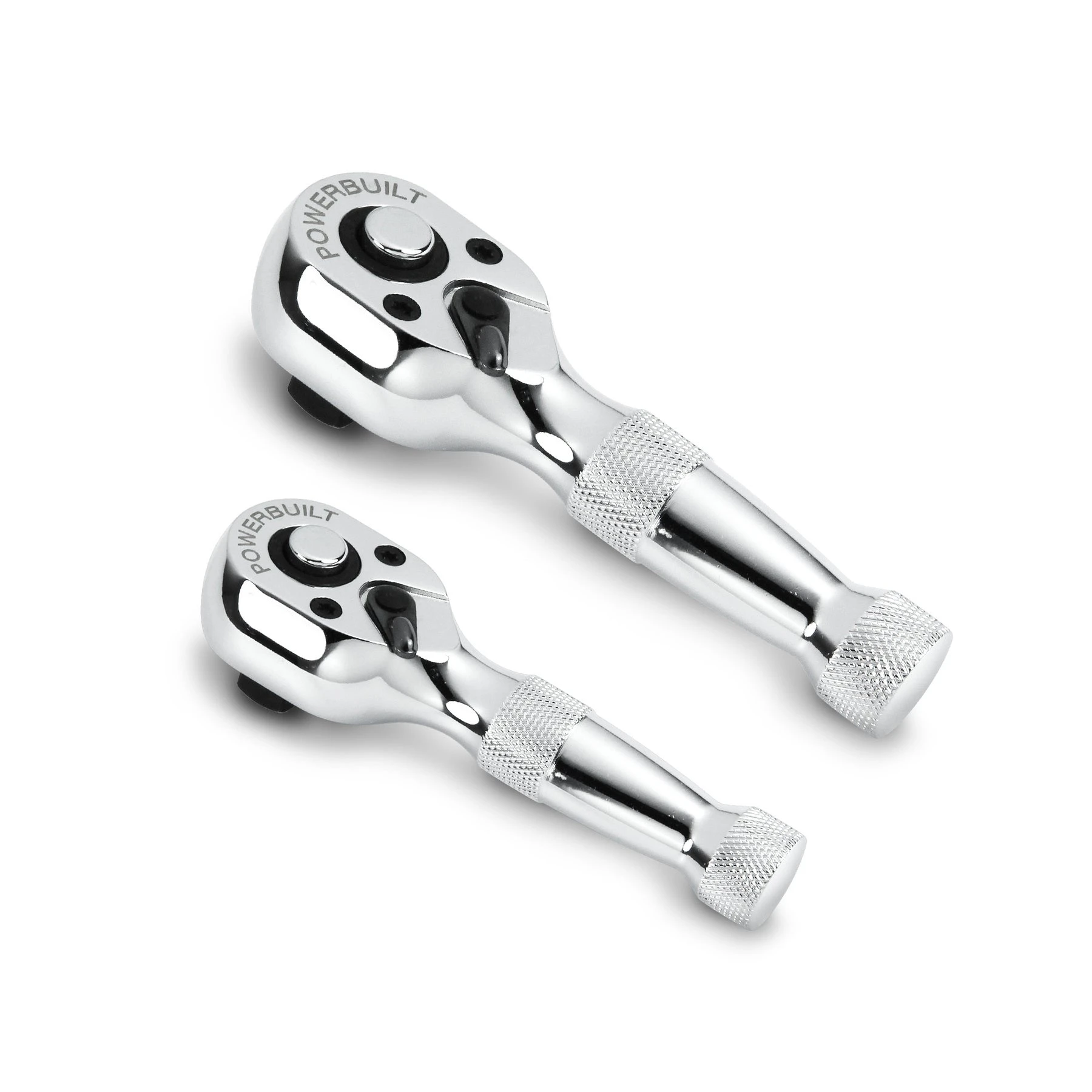 Powerbuilt 2 Piece Stubby Ratchet Set 3 Powerbuilt 2 Piece Stubby Ratchet Set