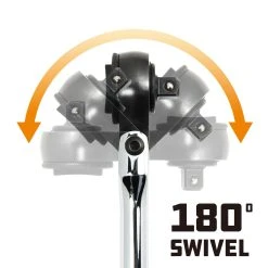 Powerbuilt 3/8 In. Dr. Flex Head Spin Disc Ratchet 10 Powerbuilt 3/8 In. Dr. Flex Head Spin Disc Ratchet -Allspace shop 641506 04 1800x
