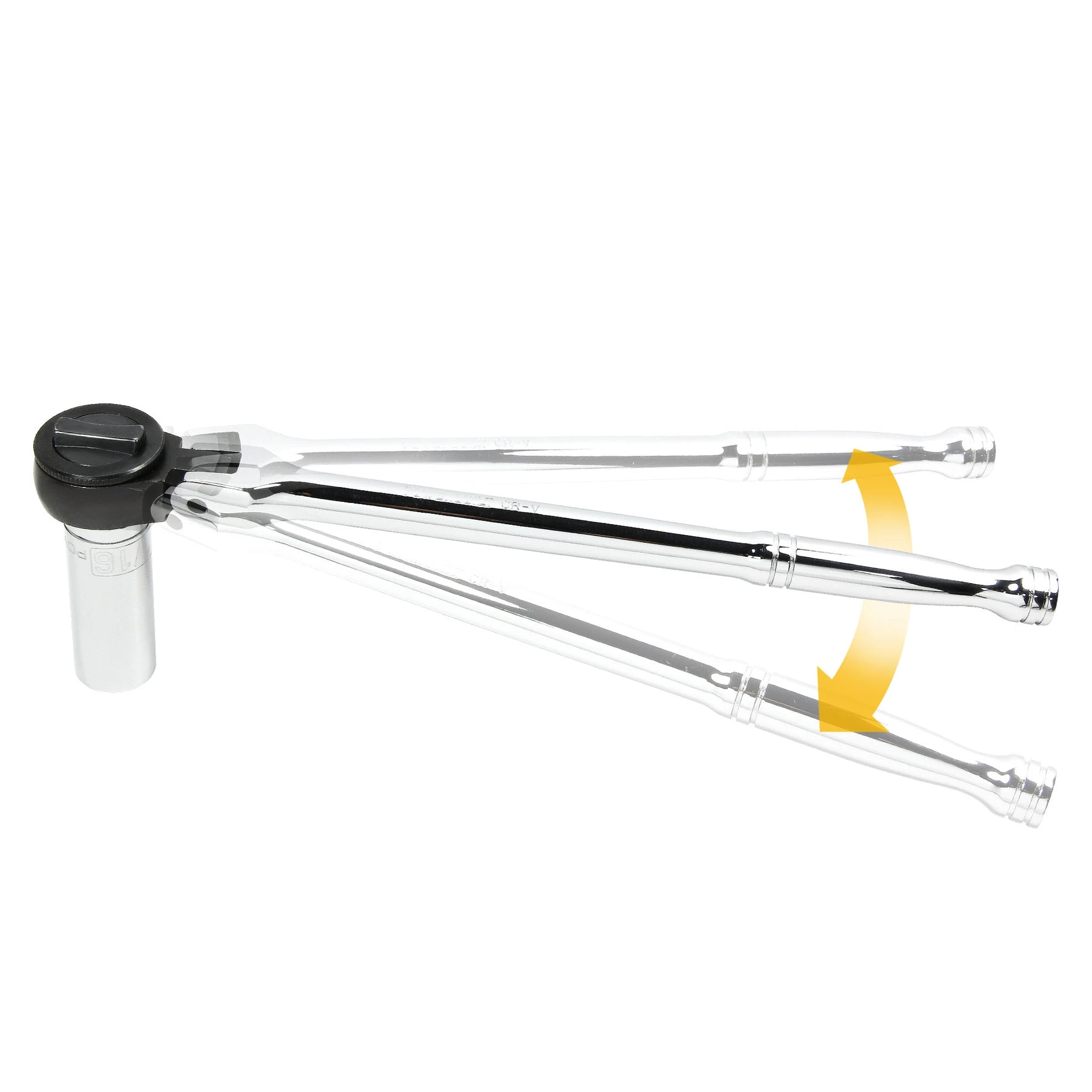 Powerbuilt 3/8 In. Dr. Flex Head Spin Disc Ratchet 7 Powerbuilt 3/8 In. Dr. Flex Head Spin Disc Ratchet - Image 5