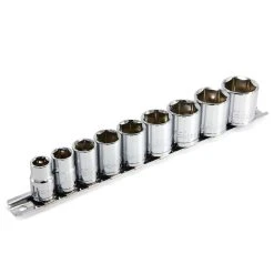 Powerbuilt 9 Piece 3/8 In. Dr. SAE 6 Pt. Shallow Socket Set