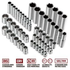 Powerbuilt 80 Piece Auto Mechanic's Service Tool Set -Allspace shop 642452 80pc 04 1800x