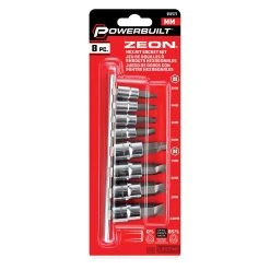 Powerbuilt 8 Piece Zeon Metric Hex Bit Socket Set For Damaged Bolts -Allspace shop 642575 20pkg 20pic 1654x