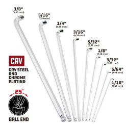 Powerbuilt 9 Piece SAE Stubby Long Arm Hex Key Wrench Set -Allspace shop 642673 02 1800x