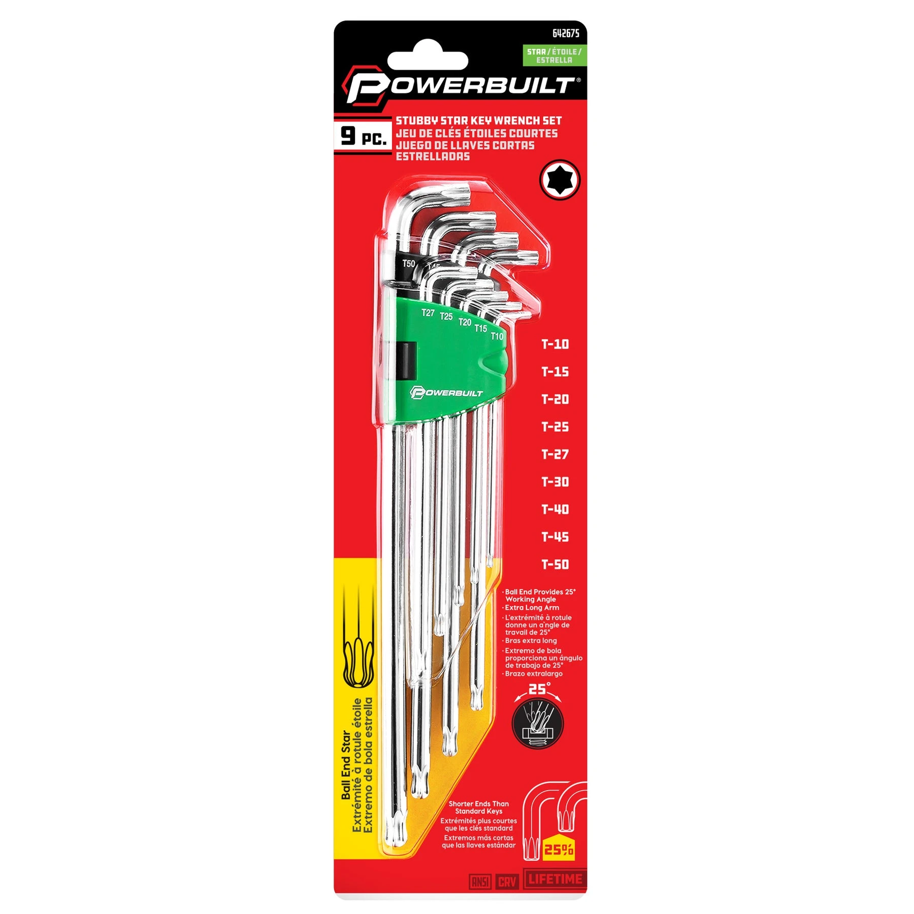 9 Piece Stubby Long Arm Torx Key Wrench Set Powerbuilt 9 Piece Stubby Long Arm Torx Key Wrench Set -Allspace shop 642675