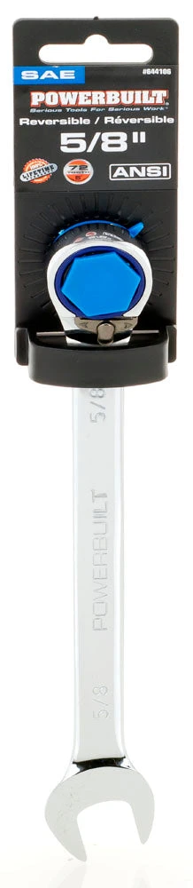 Powerbuilt 5/8 In. Reversible Ratcheting Combination Wrench