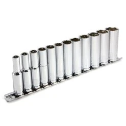 Powerbuilt 12 Piece 3/8 In. Dr. Metric 6 Pt. Deep Socket Set