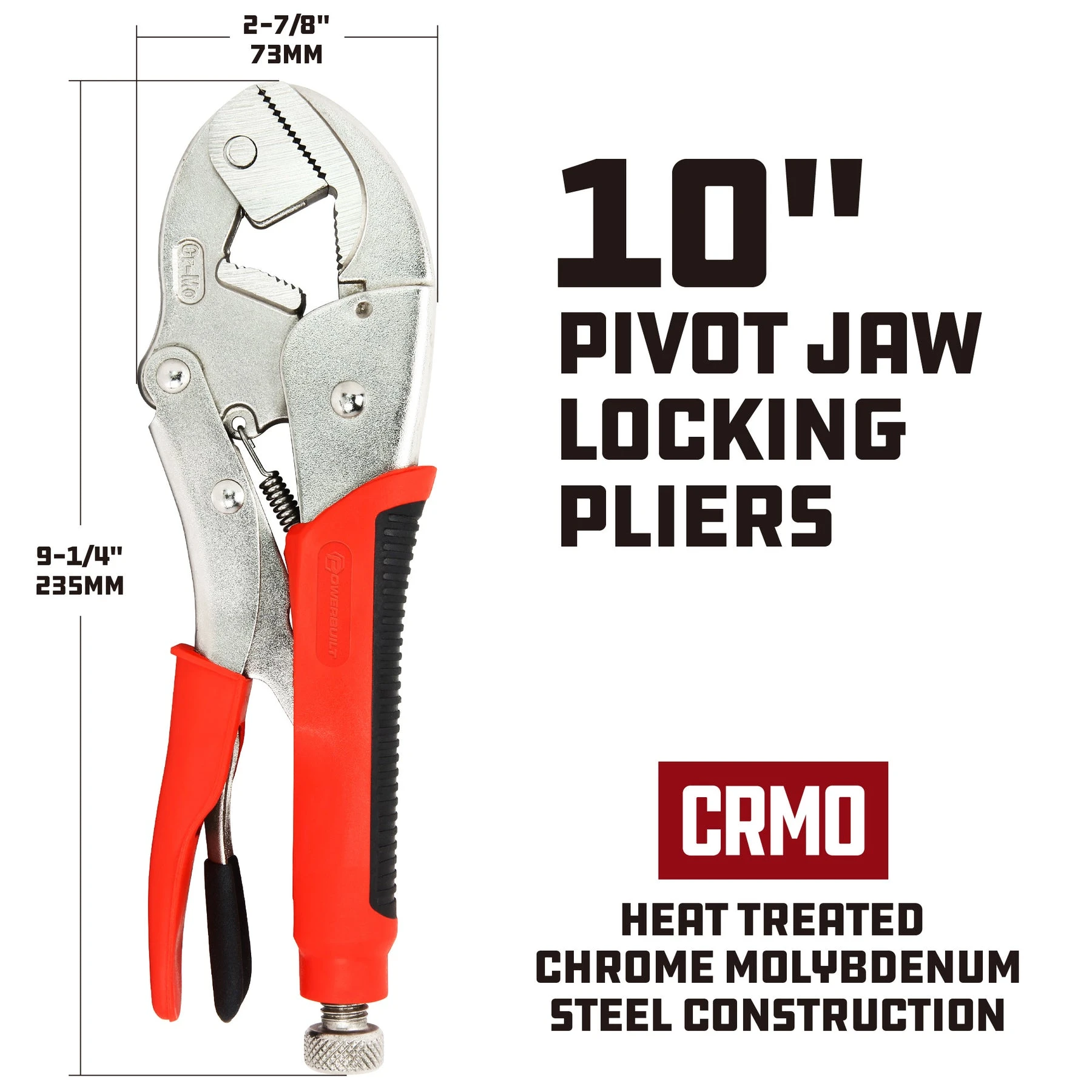 Powerbuilt 10 In. Locking Pliers With Pivot Jaw 4 Powerbuilt 10 In. Locking Pliers With Pivot Jaw - Image 2