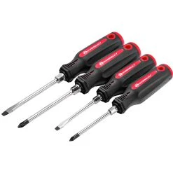 Powerbuilt 4 Piece Cushion Grip Screwdriver Set