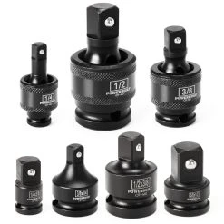 Powerbuilt 7 Piece Impact Universal Joint & Socket Adapter Set
