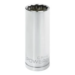 Powerbuilt 1/2 In. Dr. Sockets - Metric Deep - 12 Pt.