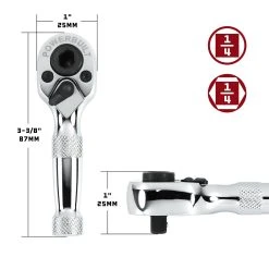 Powerbuilt 1/4 In. Dr. Stubby Dual Head Ratchet 9 Powerbuilt 1/4 In. Dr. Stubby Dual Head Ratchet -Allspace shop 940478 02 1800x