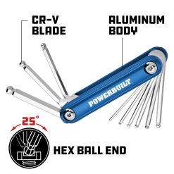 Powerbuilt Folding SAE Hex Key Wrench Set -Allspace shop 940785 03 1800x