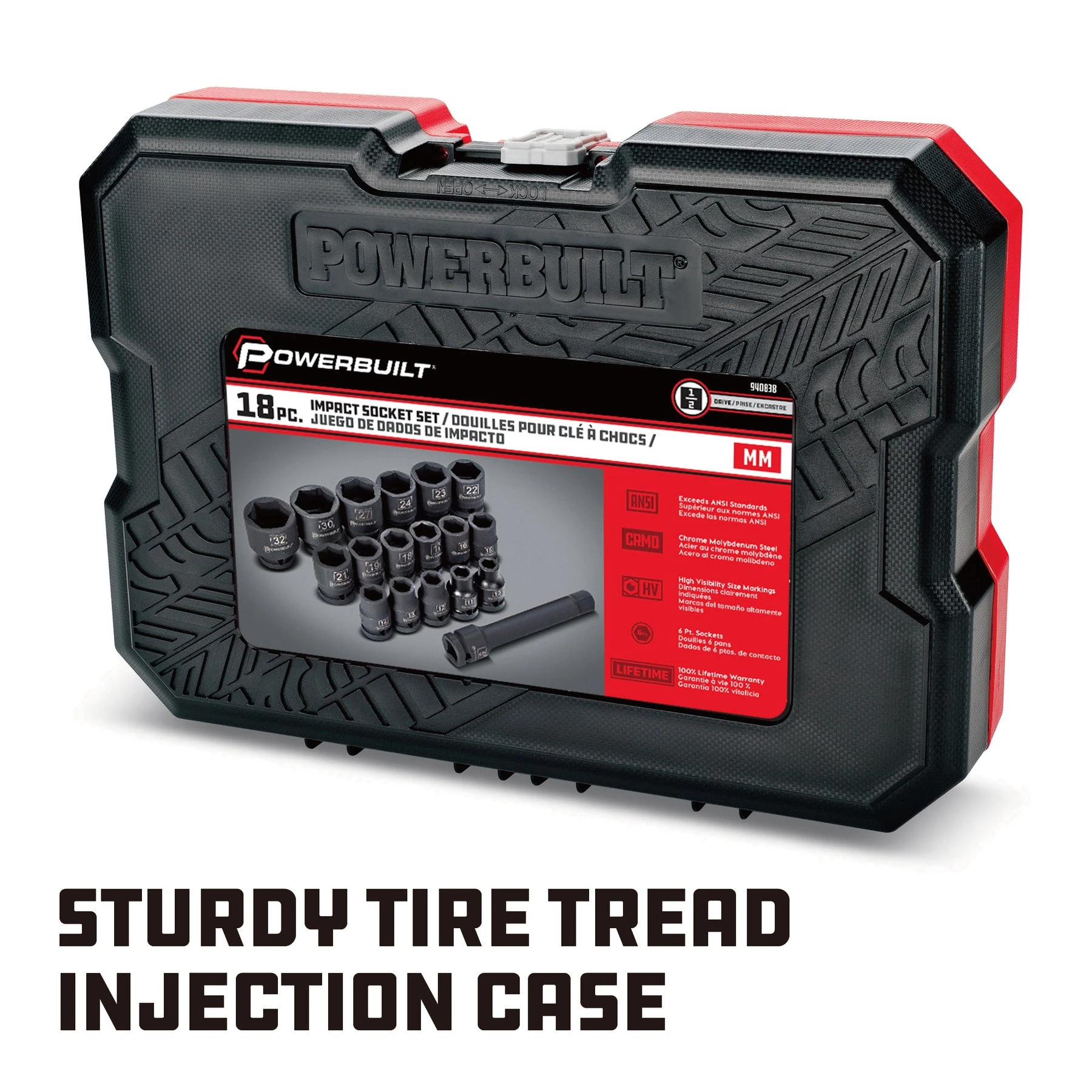 Powerbuilt 18 Piece 1/2 In. Dr. Metric Impact Socket Set 6 Powerbuilt 18 Piece 1/2 In. Dr. Metric Impact Socket Set - Image 4