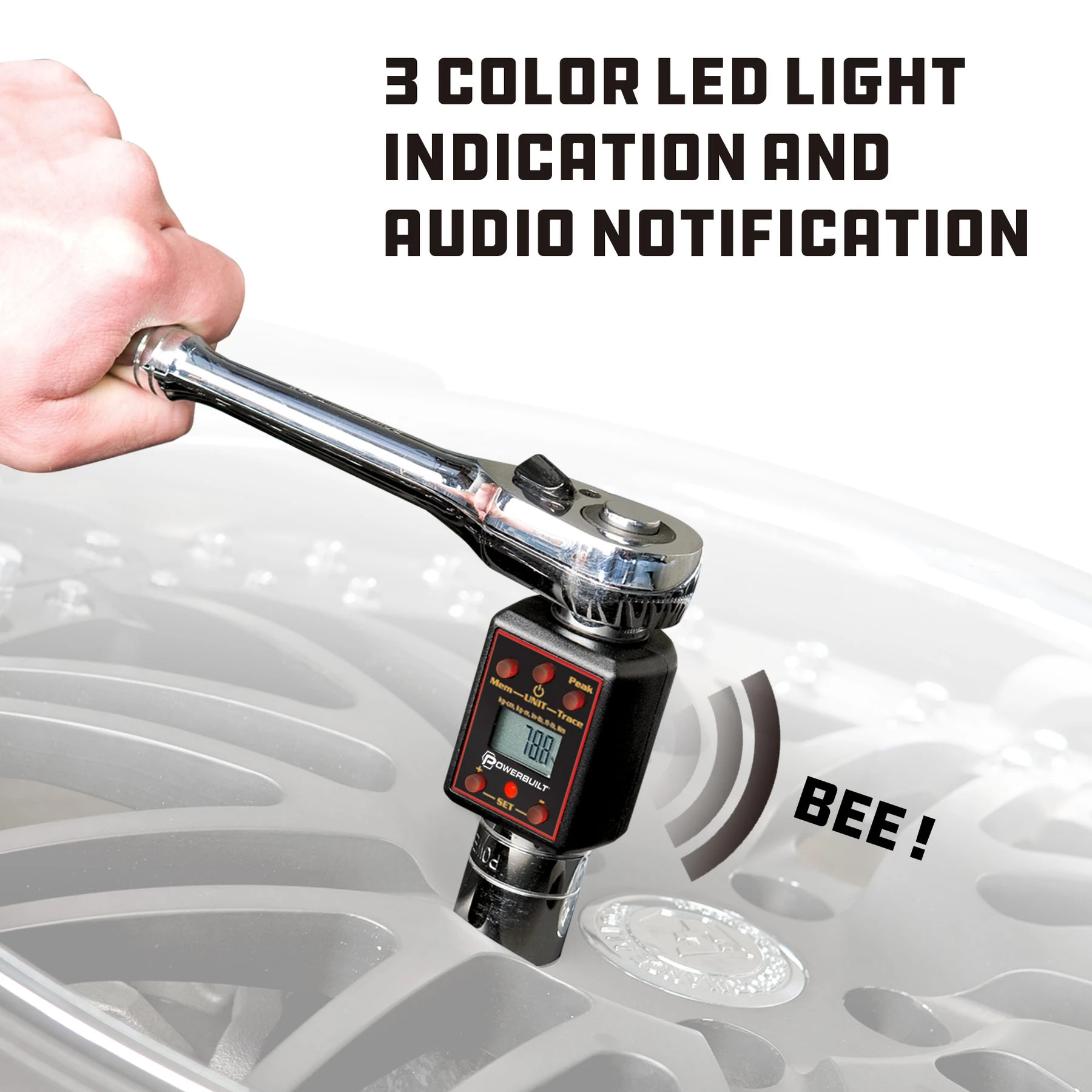 Powerbuilt 1/2 In. Dr. Digital Torque Socket Adapter 6 Powerbuilt 1/2 In. Dr. Digital Torque Socket Adapter - Image 4