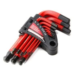 Powerbuilt 9 Piece Short Arm Metric Hex Key Wrench Set