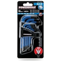 Powerbuilt 9 Piece Short Arm SAE Hex Key Wrench Set -Allspace shop 941070 2 20 1 1000x