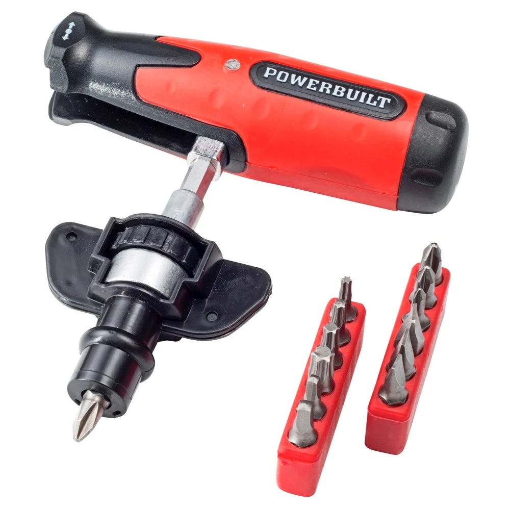 Powerbuilt T-Handle Ratcheting Bit Driver Set 2 Powerbuilt T-Handle Ratcheting Bit Driver Set