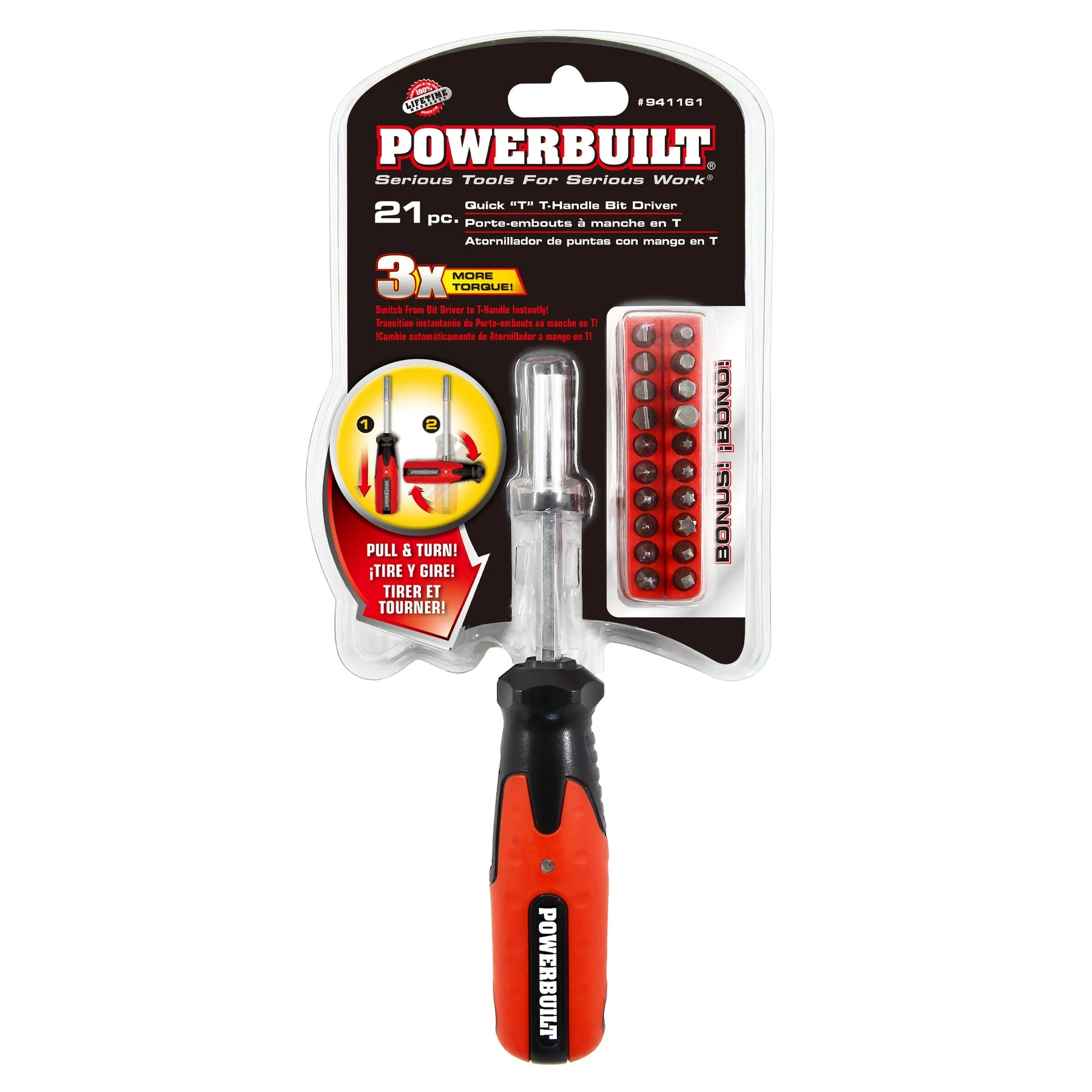 Powerbuilt 21 Piece T-Handle Bit Driver Set 6 Powerbuilt 21 Piece T-Handle Bit Driver Set - Image 4