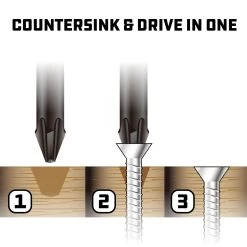 Powerbuilt 3 Piece Phillips Torsion Impact Screwdriver Countersink Bit Set -Allspace shop 941457 03 1800x