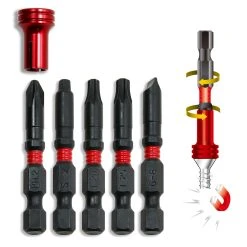 Powerbuilt 5 Piece Torsion Impact Screwdriver Bit Set