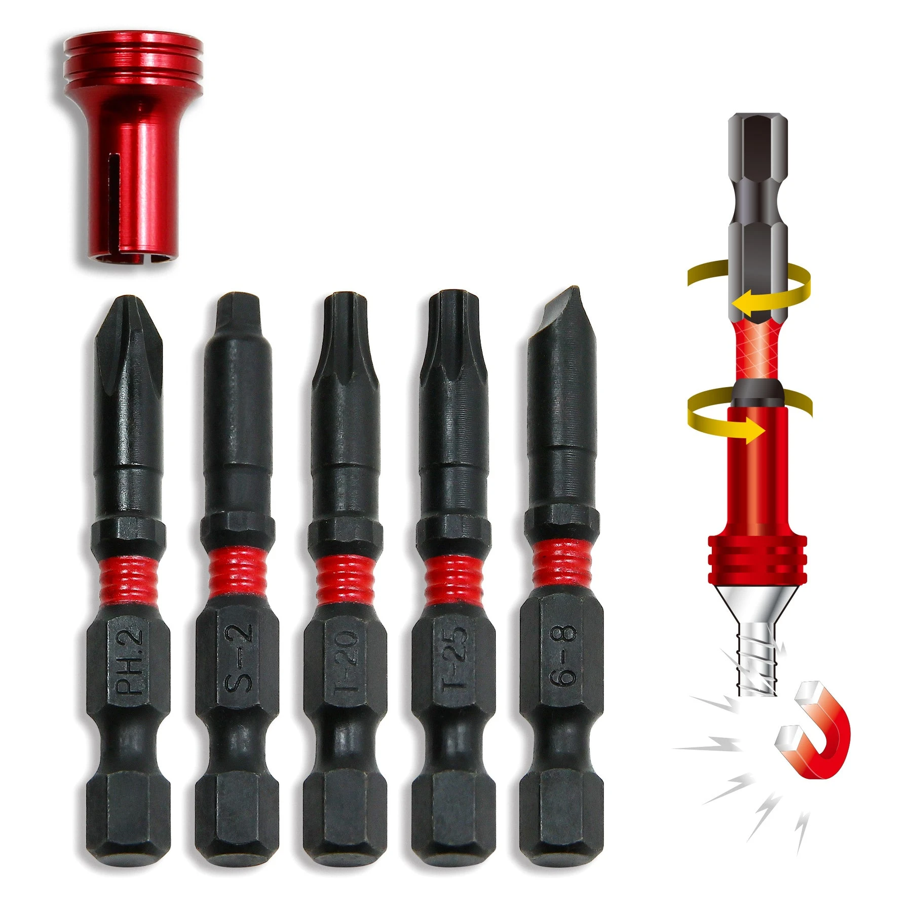 Powerbuilt 5 Piece Torsion Impact Screwdriver Bit Set 3 Powerbuilt 5 Piece Torsion Impact Screwdriver Bit Set