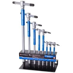 Powerbuilt 8 Piece Metric T-Handle Hex Key Wrench Set