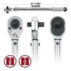 Powerbuilt Dual Drive 3/8 In.and 1/2 In. Drive Micrometer Ratcheting Torque Wrench -Allspace shop 944001 06 1800x