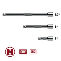 Powerbuilt 3 Piece 3/8 In. Dr. Socket Extension Bar Set - Wobble Tip -Allspace shop b001pcvgh8.pt01 1500x