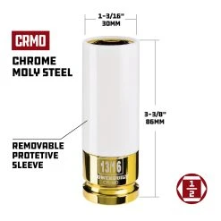Powerbuilt 2 Piece SAE Thin Wall Lug Nut Socket Set -Allspace shop lug 20nut 20socket 13 16 20 1800x