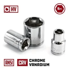 Powerbuilt 9 Piece 3/8 In. Dr. SAE 6 Pt. Shallow Socket Set -Allspace shop socket 03 4 1800x